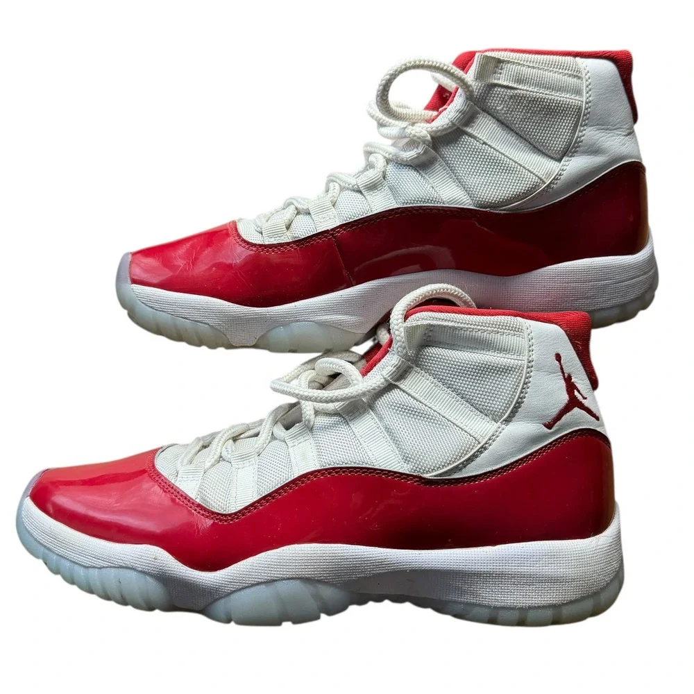 Air Jordan 11 Shoes Retro Cherry White Varsity Red CT8012-116 Mens Size 9.5 - Picture 6 of 7